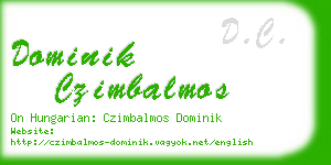 dominik czimbalmos business card